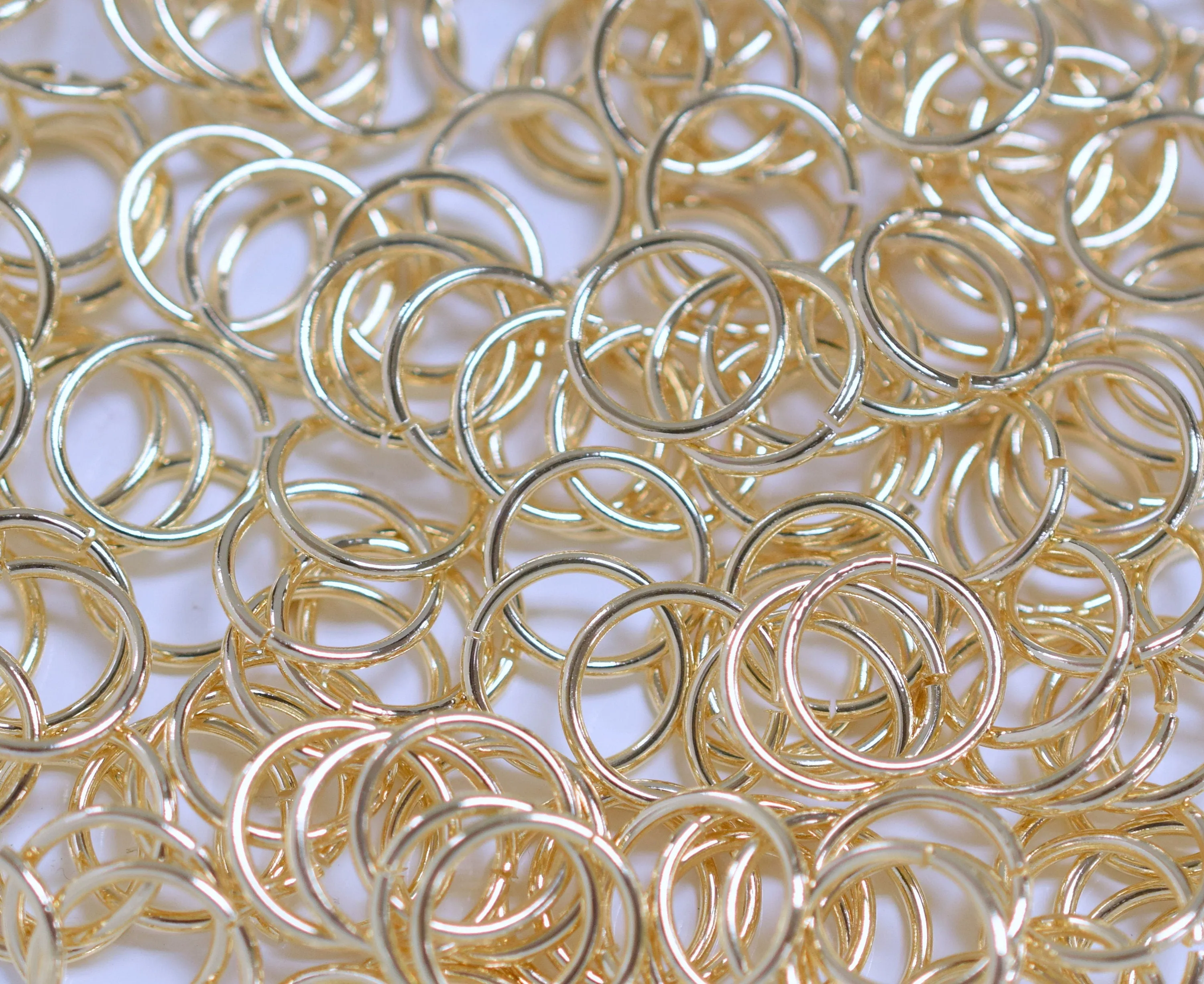 14K Gold Filled Look, EP Open /ClosedJump Ring 3mm,4mm,5mm,6mm,8mm,10mm,12mm Gold Filled Look, Findings For Jewelry Making and Wholesale