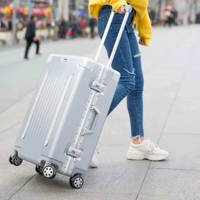 20''24''26''29'' Aluminum Luggage Mala De Viagem Tsa Suitcases On Wheels Maleta Valise Cabine