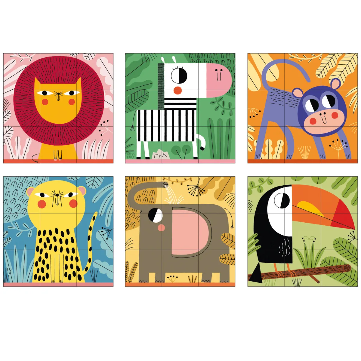 9 Cubos Animales Bosque