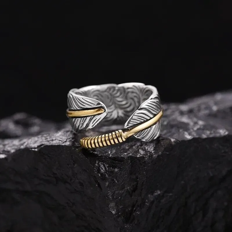 Bague viking - Les Ailes de Huginn et Muninn