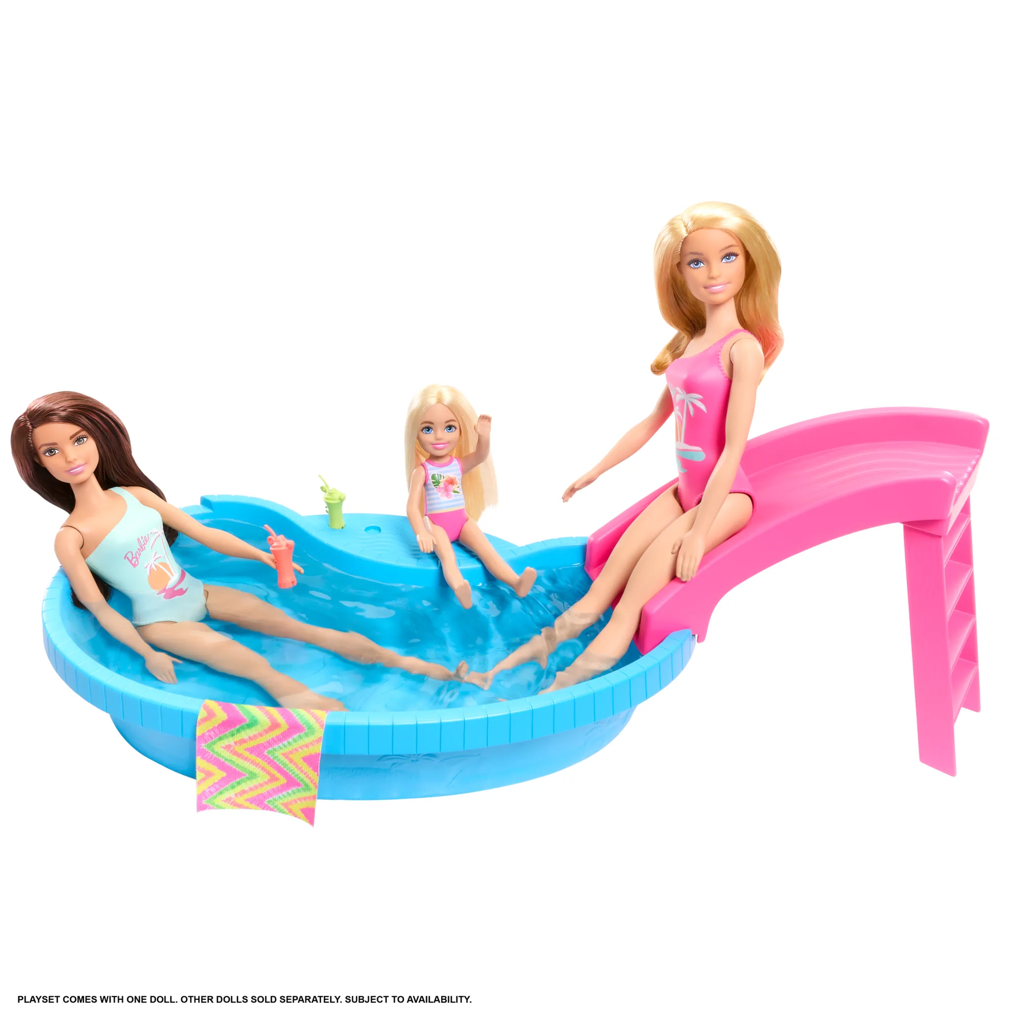 Barbie Conjunto de Brinquedo Piscina Glam com Boneca Maiô Rosa