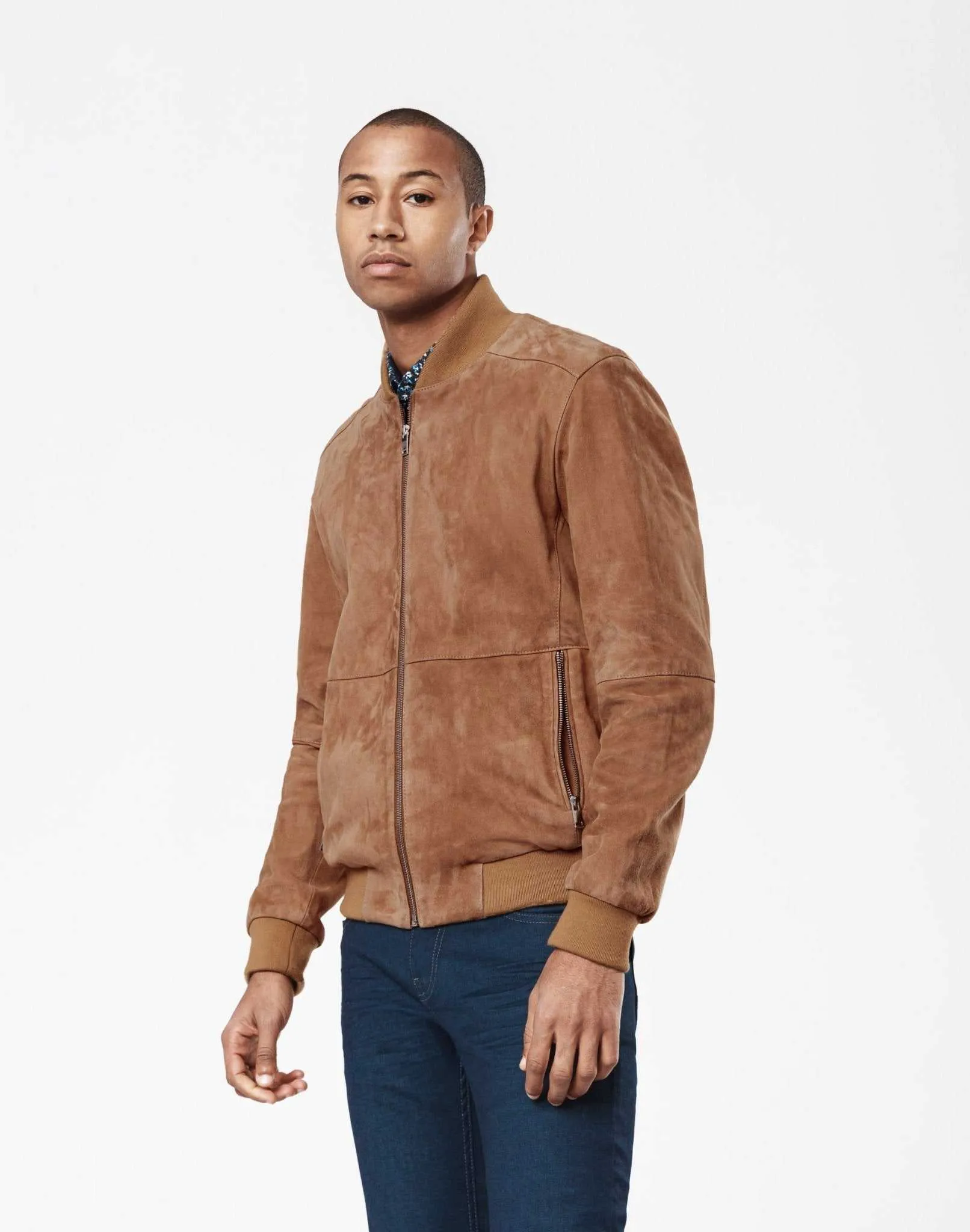 Blouson cuir camel "Imanie"