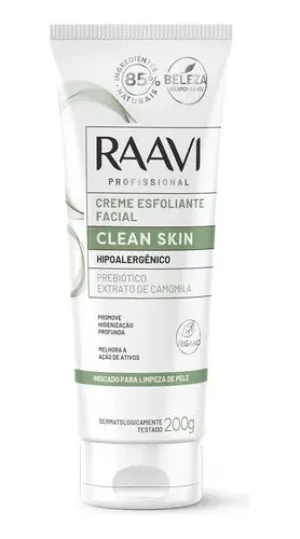 CREME ESFOLIANTE FACIAL CLEAN SKIN RAAVI 200G