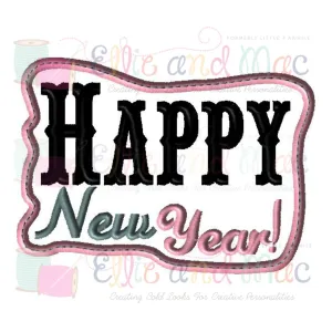 Happy New Year Applique Design