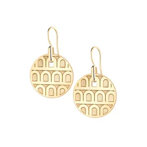 L'Arc de DAVIDOR Pendant Earring PM, 18k Yellow Gold with Satin Finish