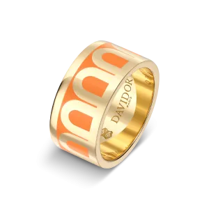 L'Arc de DAVIDOR Ring GM, 18k Yellow Gold with Zeste Lacquered Ceramic