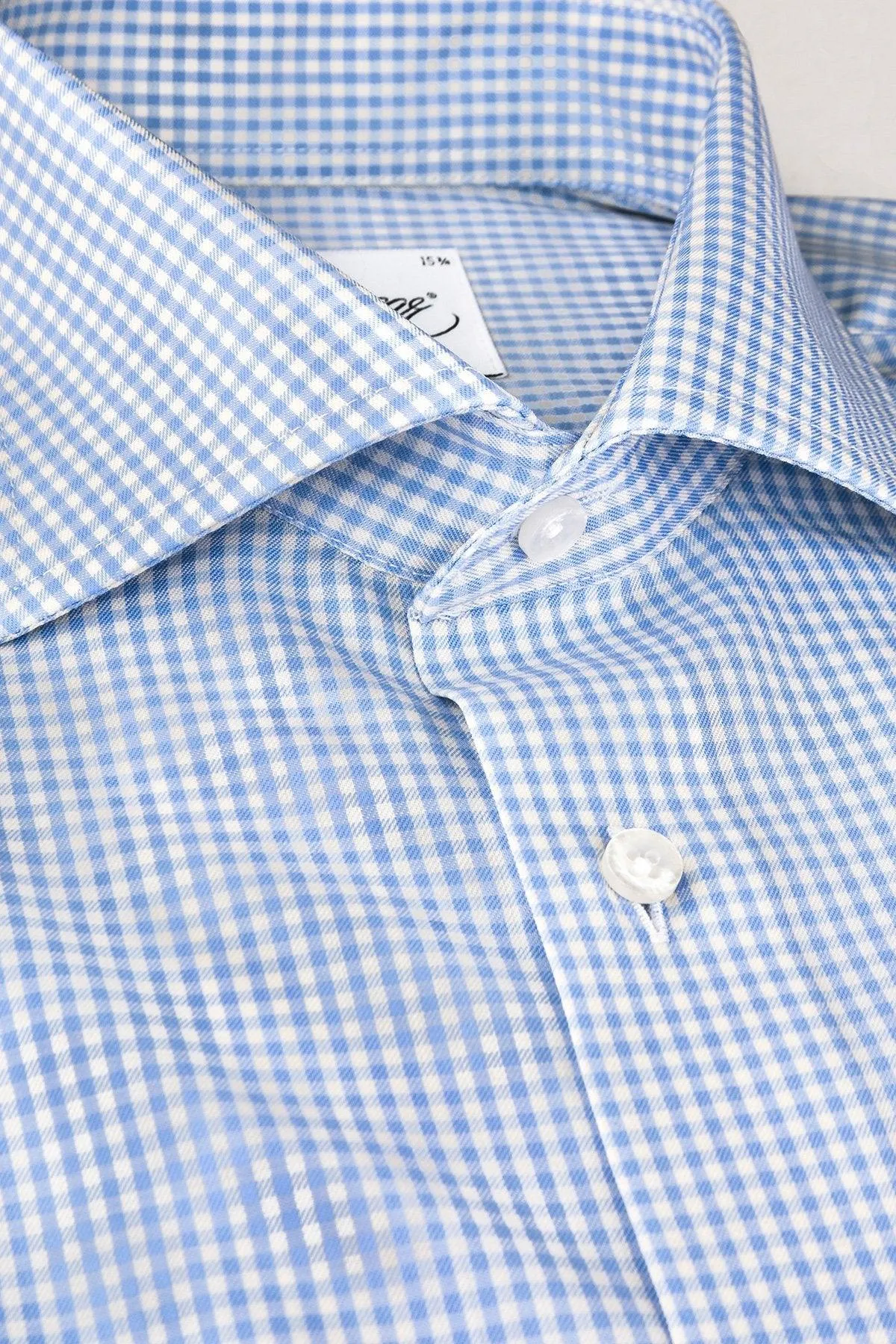 OSCAR OF SWEDEN - Chemise de laine mérinos - Bleu pâle - Regular Fit