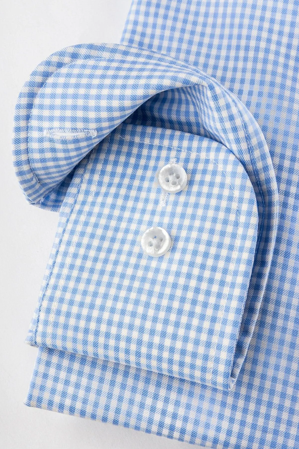 OSCAR OF SWEDEN - Chemise de laine mérinos - Bleu pâle - Regular Fit